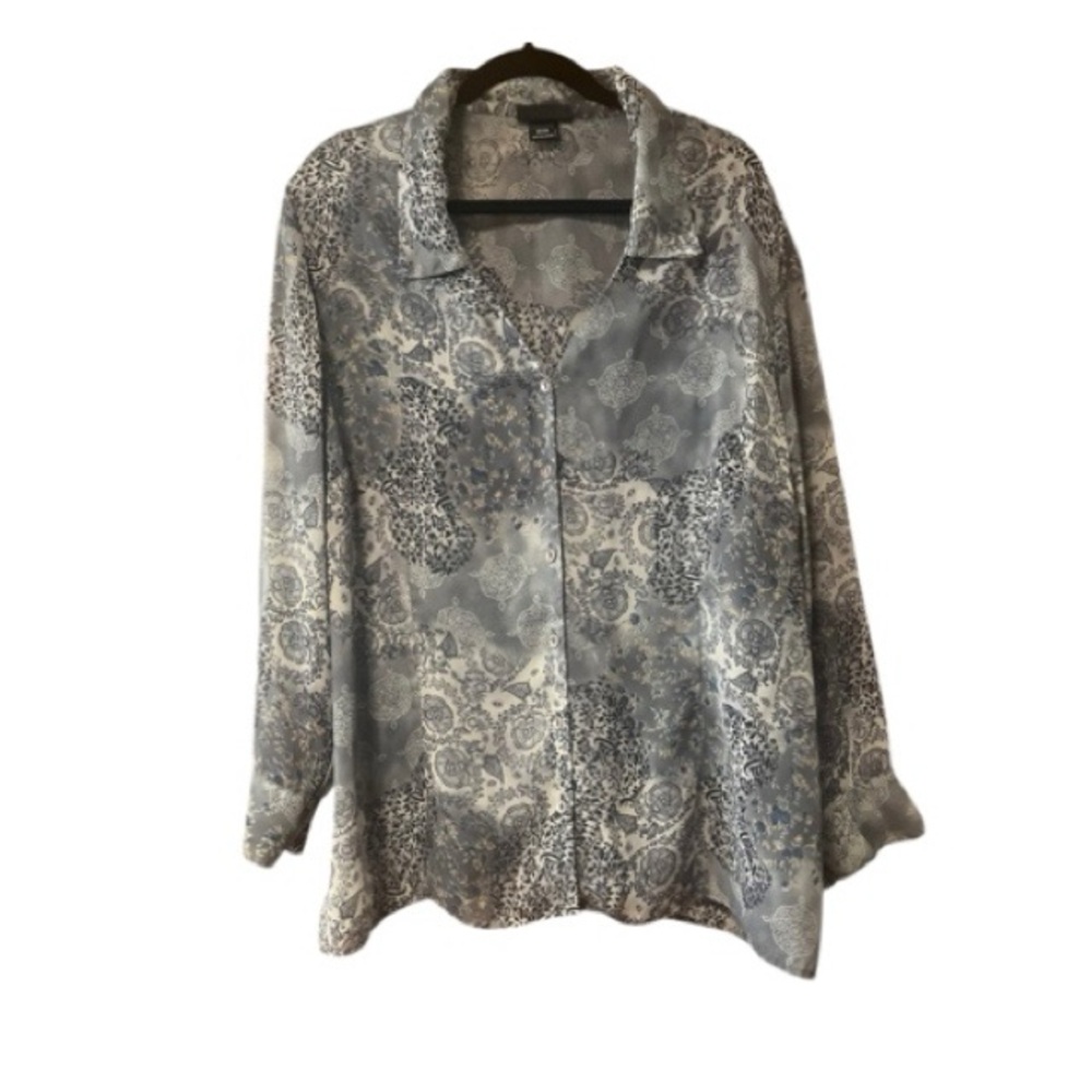 Lane Bryant‎ Paisley Semi Sheer Tunic Blouse